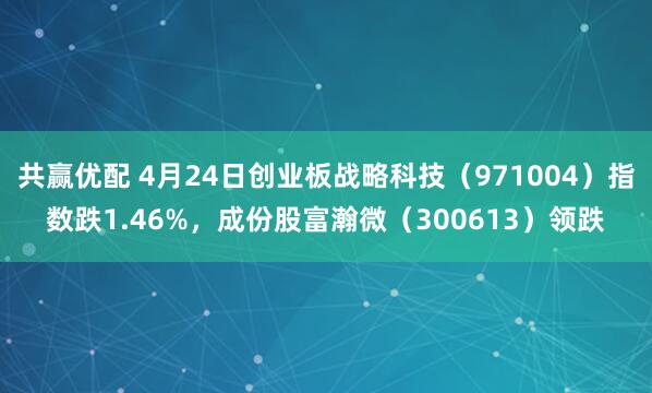 共赢优配 4月24日创业板战略科技(971004)指数跌1.46%,成份股富瀚微(300613)领跌